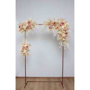  Flower arch arrangement in ivory cream sand  colors.  Arbor flowers. Floral archway. Faux flowers for wedding arch. 5049-3