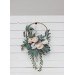 Flower hoop white blush pink colors. Alternative bridesmaid bouquet. 5056