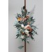Succulent boho rust beige white flower arch  Arbor flowers. Floral archway. Faux flowers for wedding arch. 5060-4