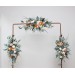 Succulent boho rust beige white flower arch  Arbor flowers. Floral archway. Faux flowers for wedding arch. 5060-4