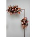 Set of 3. Rust burgundy burnt orange  ivory flower arch arrangement   Arbor flowers. Floral archway. Faux flowers for wedding arch. 5060-11