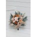 Wedding bouquets in orange blush pink colors. Bridal bouquet.  Faux bouquet. Bridesmaid bouquet. 5071