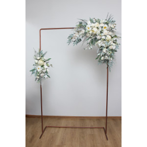  Flower arch arrangement in sage green ivory colors.  Arbor flowers. Floral archway. Faux flowers for wedding arch. 5075