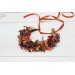 Rust purple orange flower crown. Hair wreath. Flower girl crown. Wedding flowers. 5073