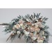 Flower arch arrangement in beige white gray colors.  Arbor flowers. Floral archway. Faux flowers for wedding arch. 5078