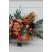 Wedding bouquets in coral burgundy peach colors. Bridal bouquet. Faux bouquet. Bridesmaid bouquet. 5079