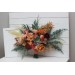 Wedding bouquets in coral burgundy peach colors. Bridal bouquet. Faux bouquet. Bridesmaid bouquet. 5079