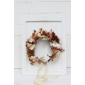 Terracotta, Brown & Cream Flower Crown – Faux Floral Hair Wreath for Bride or Flower Girl
