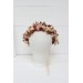 Terracotta brown cream flower crown. Hair wreath. Flower girl crown. Wedding flowers.5100