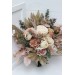Wedding bouquets in dusty rose cinnamon ivory colors. Bridal bouquet. Faux bouquet. Bridesmaid bouquet. 5098