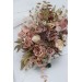 Wedding bouquets in dusty rose cinnamon ivory colors. Bridal bouquet. Faux bouquet. Bridesmaid bouquet. 5098