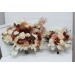 Wedding bouquets in terracotta brown cream colors. Bridal bouquet. Faux bouquet. Bridesmaid bouquet. 5100
