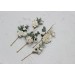  Set of  5 hair pins in white color scheme. Hair accessories. Flower accessories for wedding.  0017