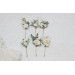  Set of 6 hair pins in white color scheme. Hair accessories. Flower accessories for wedding.  0016