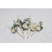  Set of 6 hair pins in white color scheme. Hair accessories. Flower accessories for wedding.  0016