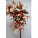  Flower arch arrangement in burnt orange ivory colors.  Arbor flowers. Floral archway. Faux flowers for wedding arch. 5107
