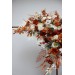  Flower arch arrangement in burnt orange ivory colors.  Arbor flowers. Floral archway. Faux flowers for wedding arch. 5107