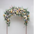  Wildflowers. Flower arch arrangement in pink yellow dusty blue colors.  Arbor flowers. Floral archway. Faux flowers for wedding arch. 5110