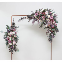  Flower arch arrangement in mauve purple cream colors.  Arbor flowers. Floral archway. Faux flowers for wedding arch. 5114