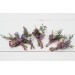  Wedding boutonnieres and wrist corsage  in mauve purple cream color scheme. Flower accessories. 5114