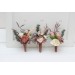  Wedding boutonnieres and wrist corsage  in dusty rose cream blush pink color scheme. Flower accessories. 5122