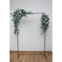  Baby's breath greenery arch arrangement. Flower arch top arrangement. Wedding flowers. Faux flowers. Wedding arrangement. Gypsophila archway.5130