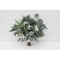 Baby's breath greenery bridesmaid bouquet. Bridal bouquet. Wedding flowers. Faux flowers. Wedding arrangement. Gypsophila bouquet. 5130