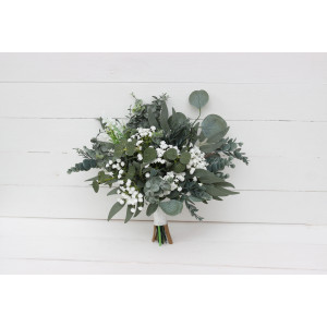 Baby's breath greenery bridesmaid bouquet. Bridal bouquet. Wedding flowers. Faux flowers. Wedding arrangement. Gypsophila bouquet. 5130