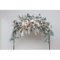  Flower arch arrangement in blush pink beige cream colors.  Arbor flowers. Floral archway. Faux flowers for wedding arch. Boho arch. 5132