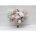 Wedding bouquets in white blush pink colors. Bridal bouquet. Faux bouquet. Bridesmaid bouquet. 5128-1