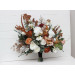 Wedding Bouquets in White, Rust & Terracotta | Faux Bridal & Bridesmaid Bouquets