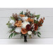 Wedding Bouquets in White, Rust & Terracotta | Faux Bridal & Bridesmaid Bouquets