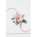  Wedding boutonnieres and wrist corsage  in white blush pink color scheme. Flower accessories. 5128