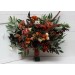 Wedding bouquets in terracotta cinnamon rust ivory colors. Bridal bouquet. Faux bouquet. Bridesmaid bouquet. 5139