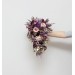 Wedding bouquets in purple gold beige colors. Bridal bouquet. Cascading bouquet. Faux bouquet. Bridesmaid bouquet. 5147