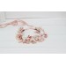 Blush pink white flower crown. Hair wreath. Flower girl crown. Wedding flowers. 5165