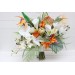 Exotic flowers. White orange flowers. Beach wedding. Exotic wedding. Orchid calla lily bouquet. Bridal bouquet. Bridesmaid bouquet. 5162