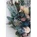 Wedding bouquets in teal beige navy blue colors. Bridal bouquet. Faux bouquet. Bridesmaid bouquet. 5158