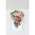 Cascading Boho Bridal Bouquet in Dusty Rose, Peach & Ivory | Faux Fall Wedding Flowers