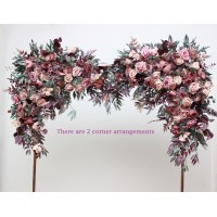  Flower arch arrangement in mauve purple beige colors.  Arbor flowers. Floral archway. Faux flowers for wedding arch. 5180