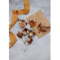  Set of  6 bobby pins in rust orange color scheme. Hair accessories. Flower accessories for wedding.  5193-8005