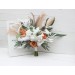 Boho pampas grass bouquet. White terracotta flowers. Bridal bouquet. Faux bouquet. Wedding flowers. Boho wedding bouquet. White roses bouquet. 5186