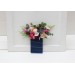 Pocket boutonniere in burgundy dusty rose blue  color scheme. Flower accessories. 5188