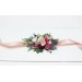 Dusty rose burgundy blue flower belt for wedding. Floral sash. Bridal belt. Flower girl belt. 5188