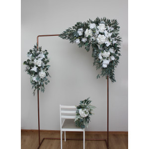 Baby's breath hydrangea greenery arch arrangement Flower arch top arrangement Wedding flowers arrangement Gypsophila archway 5198