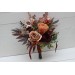 Wedding bouquets in burgundy terracotta colors. Bridal bouquet. Faux bouquet. Bridesmaid bouquet. 5121