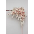  Pampas grass flower arch arrangement in beige ivory blush pink colors.  Arbor flowers. Floral archway. Faux flowers for wedding arch. Boho wedding. 5143