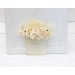 Pocket boutonniere in champagne ivory cream color scheme. Square flowers. Flower accessories. 5206