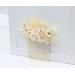 Pocket boutonniere in champagne ivory cream color scheme. Square flowers. Flower accessories. 5206