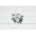  Wedding boutonnieres and wrist corsage  in sky blue white color scheme. Flower accessories. 5182